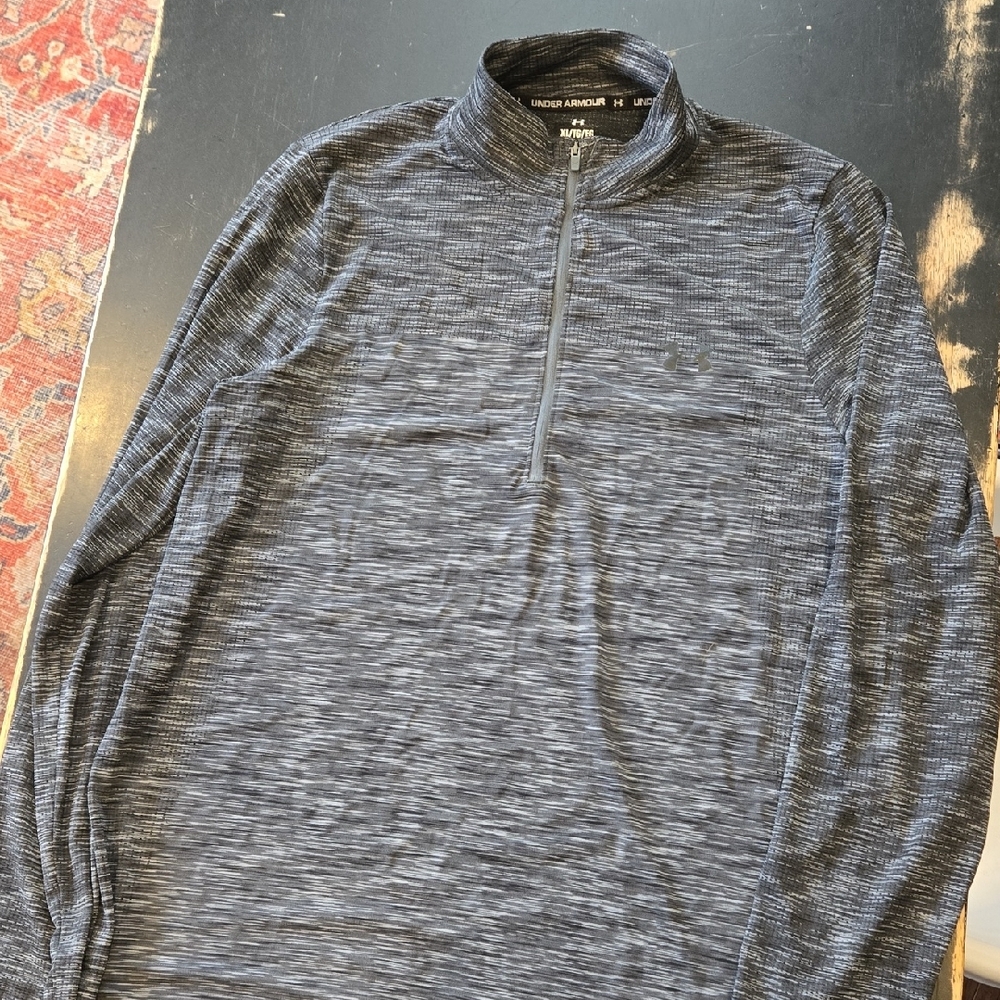 Under Armour Charcoal and Black Quarter-Zip Pullover